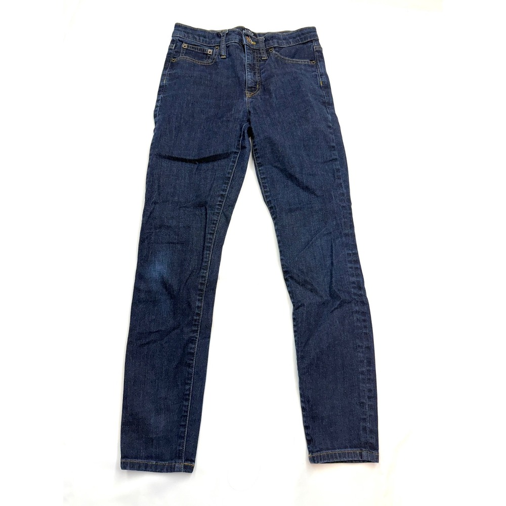 JCREW $80 Womens 26 Dark Wash 10" High Rise Skinny Ankle Jeans AG728 JJ11